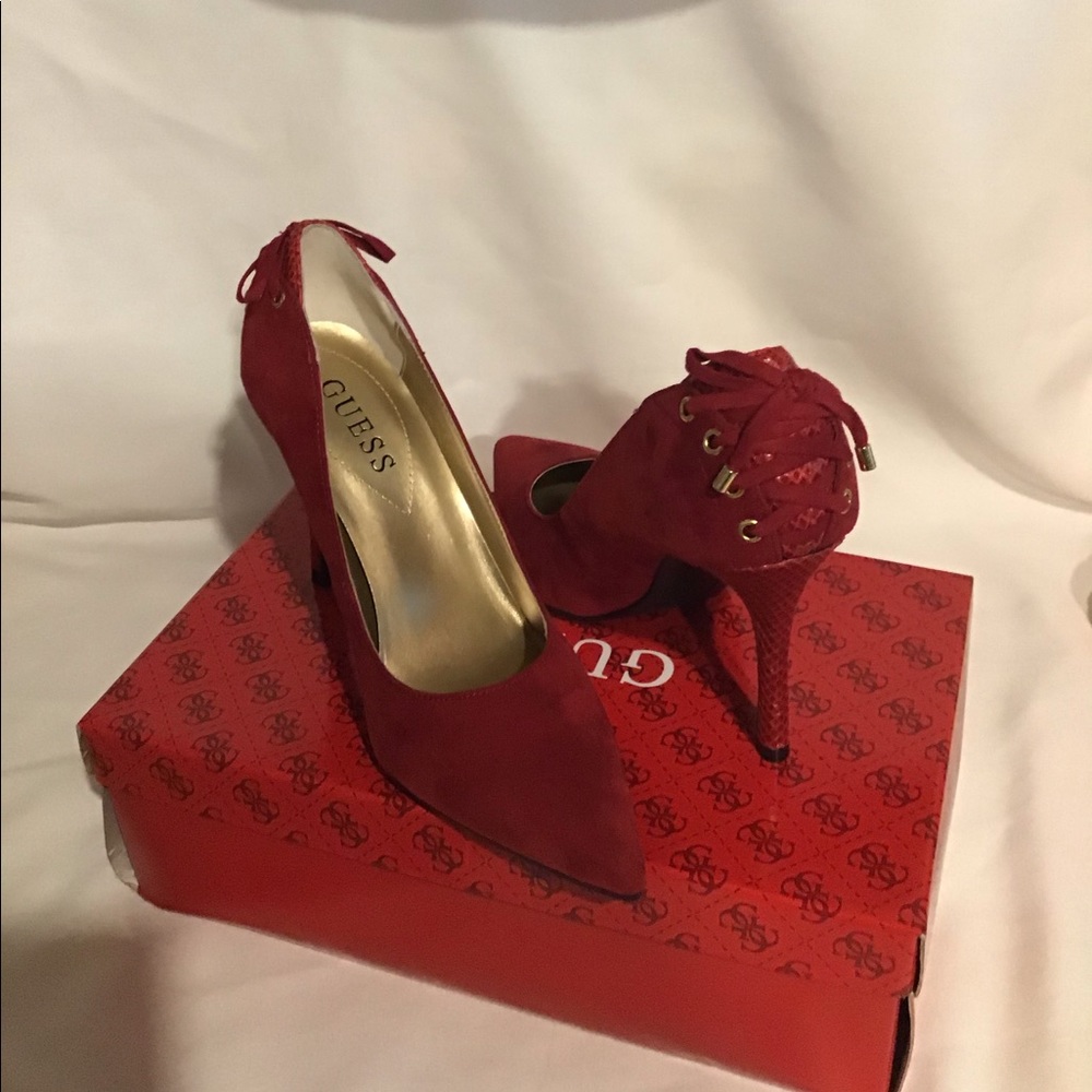 Red guess heels
